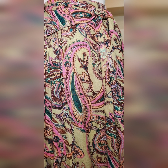 Free People One "ALOHA" Flowy PALLAZO High Waist Pants L Large - Picture 5 of 10